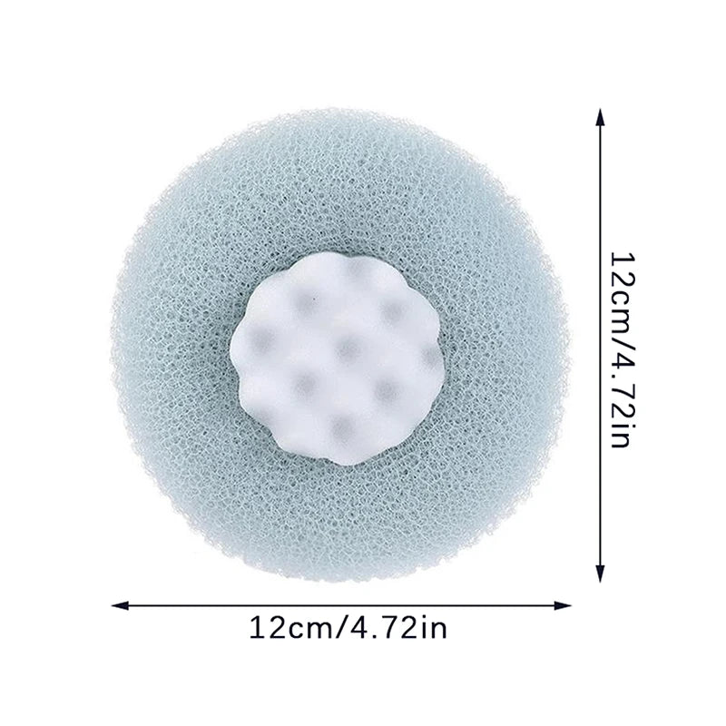 Sunflower-Shaped Bath Ball with Suction Cup and Handle for Exfoliation - Shower Sponge Bathroom Accessory
