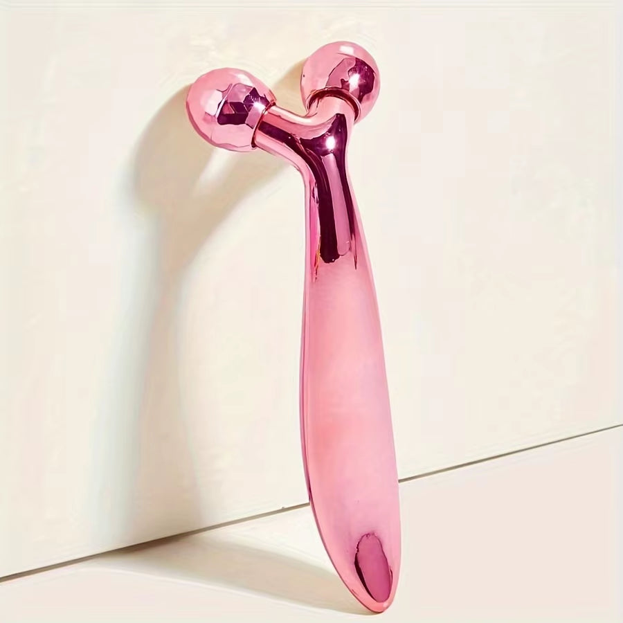 3D Rotating Y-Shaped Facial Massager and Eye Roller - Handheld Skincare Enhancement Tool