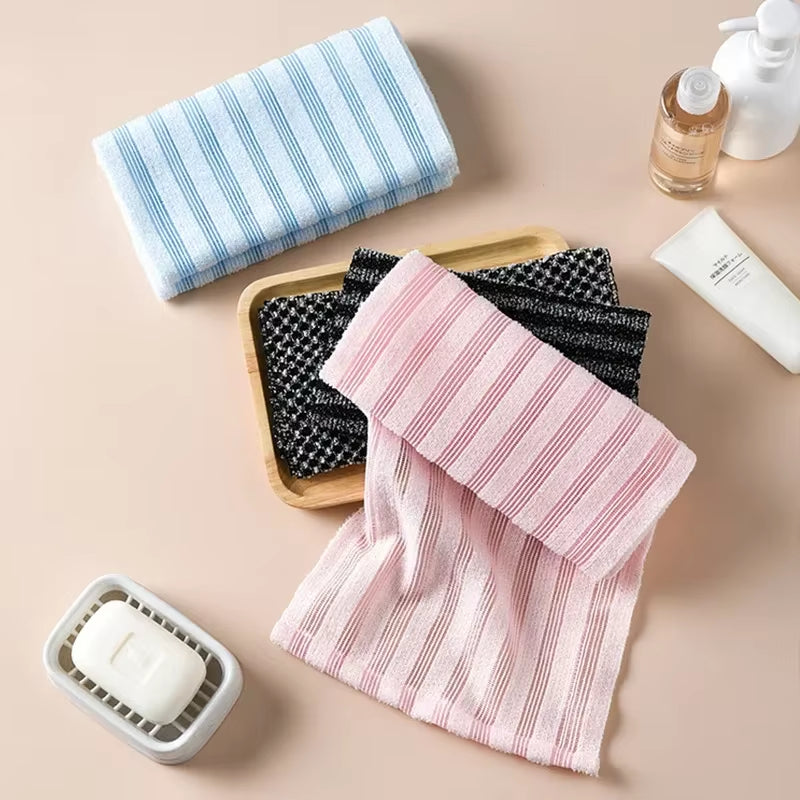 Japanese Exfoliating Nylon Bath Towel for Back Scrubbing and Showering