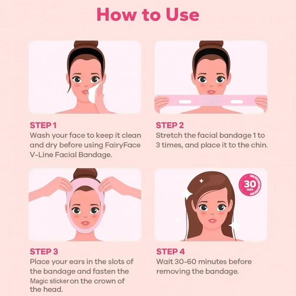 Women's Facial Slimming and Lifting Band - V-Line Shaper and Cheek Lift Strap for Enhanced Beauty and Skin Care