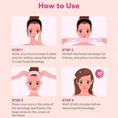 Women's Facial Slimming and Lifting Band - V-Line Shaper and Cheek Lift Strap for Enhanced Beauty and Skin Care