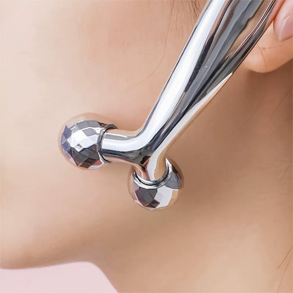 3D Rotating Y-Shaped Facial Massager and Eye Roller - Handheld Skincare Enhancement Tool