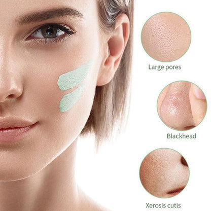 Green Tea Cleansing Mask for Acne and Blemish Treatment - Natural Plant-Based Formula for Blackhead Removal and Gentle Skincare Solutions