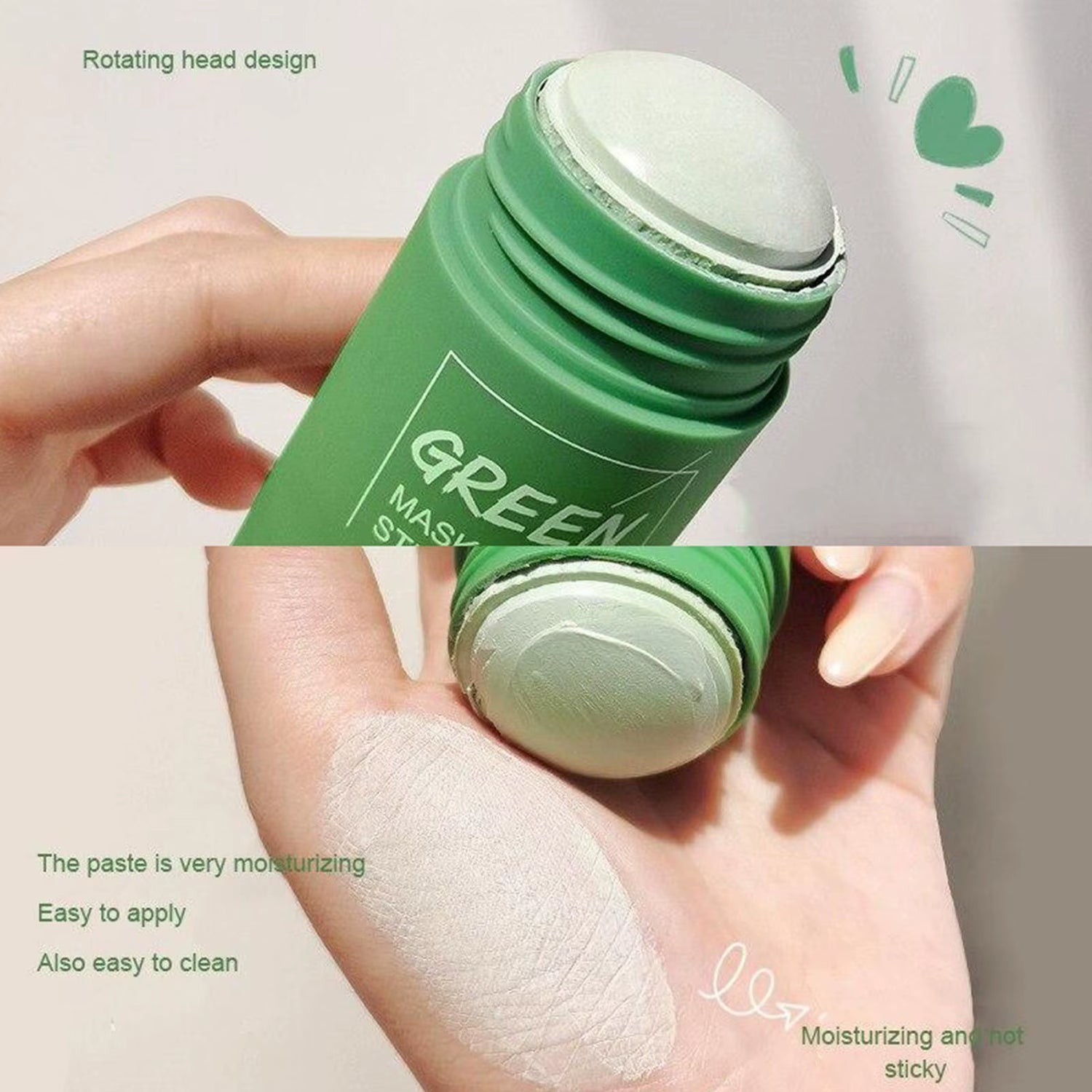 Green Tea Cleansing Mask for Acne and Blemish Treatment - Natural Plant-Based Formula for Blackhead Removal and Gentle Skincare Solutions